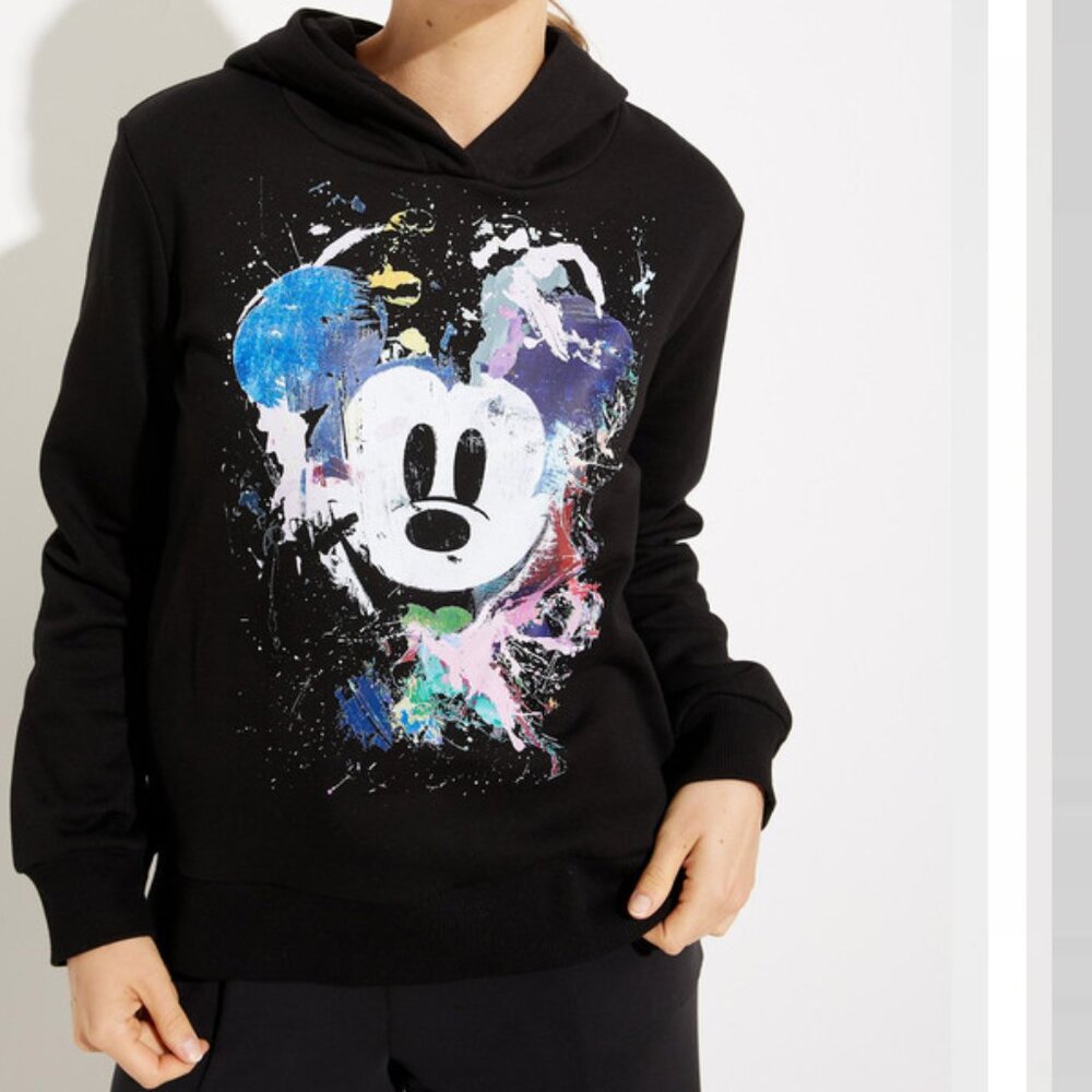 Desigual Disney Mickey Mouse Graphic‎ Pullover Hoodie Black M